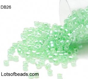 Cylon color-lined limeade Delica Seed bead